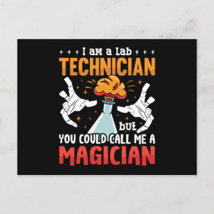 Labrador Tech I bin Labrador Techniker Laborwissen Postkarte