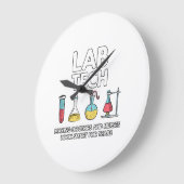 Labrador Tech Laboratory Große Wanduhr (Winkel)