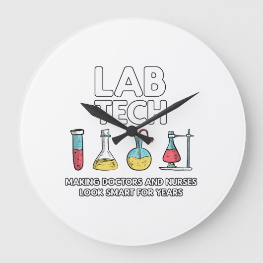 Labrador Tech Laboratory Große Wanduhr (Vorderseite)