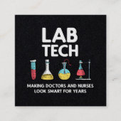 Labrador Tech Laboratory Quadratische Visitenkarte (Vorderseite)
