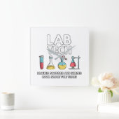 Labrador Tech Laboratory Quadratische Wanduhr (Zuhause)
