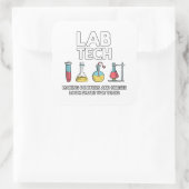 Labrador Tech Laboratory Quadratischer Aufkleber (Tasche)