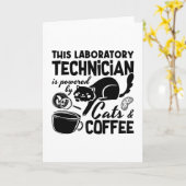 Labrador Tech Labortechniker Cats Kaffeesachlehre Karte (Gelbe Blume)