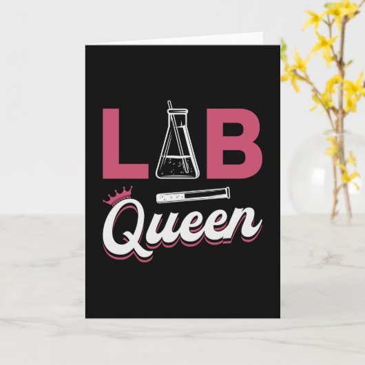 Labrador Tech Labrador Queen Laboratory Science Te Karte (Gelbe Blume)