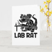 Labrador Tech Labrador Rat Chemist Labortechniker Karte (Gelbe Blume)