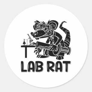 Labrador Tech Labrador Rat Chemist Labortechniker Runder Aufkleber