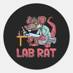 Labrador Tech Labrador Rat Laboratory Chemiker Tec Runder Aufkleber