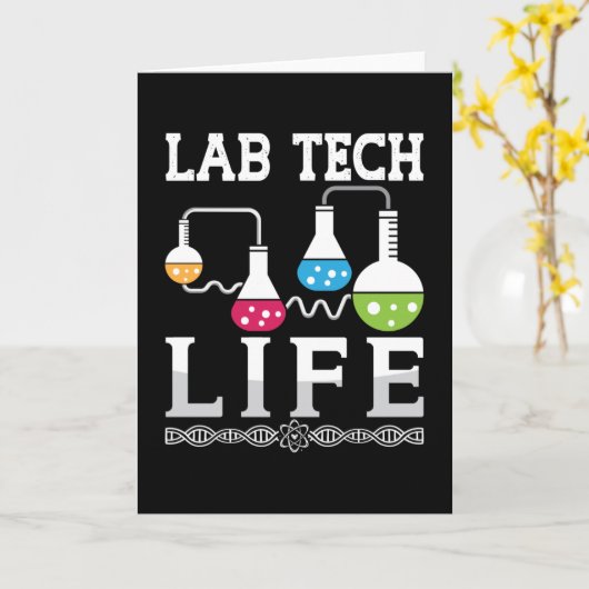 Labrador Tech Life Chemist Doctor Laboratory Techn Karte (Gelbe Blume)
