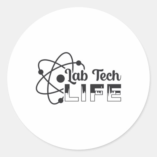Labrador Tech Life Laboratory Science Doktor Techn Runder Aufkleber (Vorderseite)