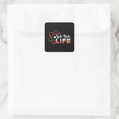 Labrador Tech Life Laboratory Science Technician G Quadratischer Aufkleber (Tasche)