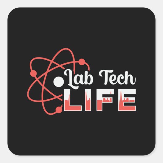 Labrador Tech Life Laboratory Science Technician G Quadratischer Aufkleber (Vorderseite)