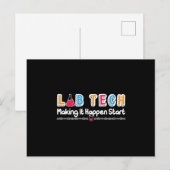 Labrador Tech Making It passte Labortechniker Postkarte (Vorne/Hinten)