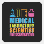 Labrador Tech Medical Laboratories Technician Chem Quadratischer Aufkleber (Vorderseite)