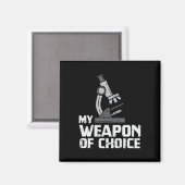 Labrador Tech Microscope Biology Scientist My Weap Magnet (Vorderseite/Rückseite)