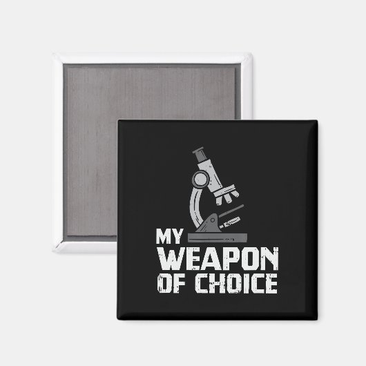 Labrador Tech Microscope Biology Scientist My Weap Magnet (Vorderseite/Rückseite)
