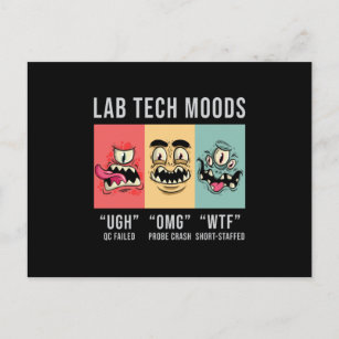 Labrador Tech Moods Laboratory Science Technician  Postkarte