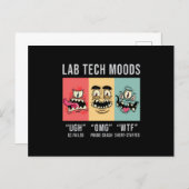 Labrador Tech Moods Laboratory Science Technician  Postkarte (Vorne/Hinten)