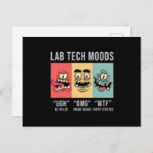 Labrador Tech Moods Laboratory Science Technician Postkarte (Vorne/Hinten)