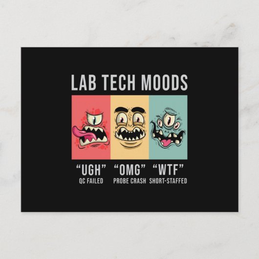 Labrador Tech Moods Laboratory Science Technician Postkarte (Vorderseite)