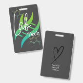 Labrador Tech Name Abzeichen Ausweis (Vorder- & Rückseite)