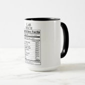 Labrador Tech Nutrition Fakten Tasse (VorderseiteRechts)
