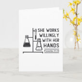 Labrador Tech She Works Labortechniker bereitwilli Karte (Gelbe Blume)