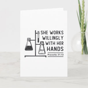 Labrador Tech She Works Labortechniker bereitwilli Karte