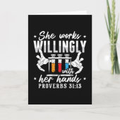 Labrador Tech She Works Labortechniker bereitwilli Karte (Vorderseite)