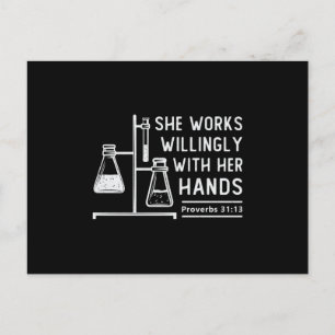 Labrador Tech She Works Willy Laborscience Postkarte