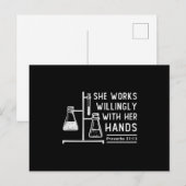 Labrador Tech She Works Willy Laborscience Postkarte (Vorne/Hinten)