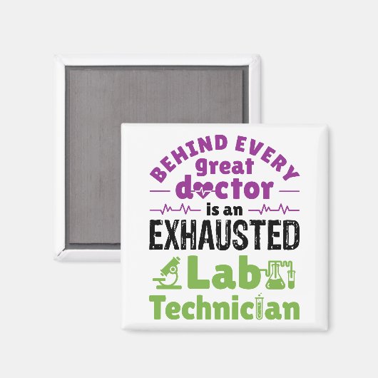Labrador Technician Medical Technologist erschöpft Magnet (Vorderseite/Rückseite)