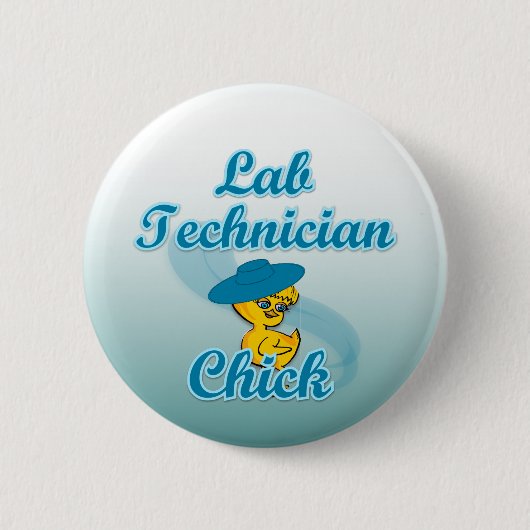 Labrador Techniker Chick #3 Button (Vorderseite)