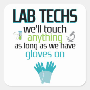 Labrador Techniker Funny Laborwoche Männer Frauen Quadratischer Aufkleber