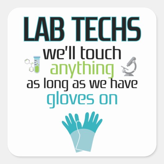 Labrador Techniker Funny Laborwoche Männer Frauen Quadratischer Aufkleber (Vorderseite)