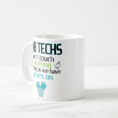 Labrador-Techniker-lustige Kaffeetasse (Vorderseite Links)