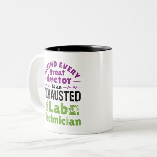 Labrador Technischer Facharzt für Medizintechnik a Zweifarbige Tasse (Vorderseite Links)