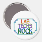 Labrador Techs Rock Magnet (Vorderseite/Rückseite)