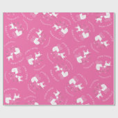 Labrador Theme Dog Baby Dusche Pink Labrador Geschenkpapier (Flach)