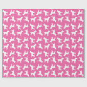 Labrador Theme Dog Baby Dusche Pink Labrador Geschenkpapier (Flach)