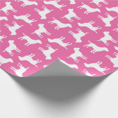 Labrador Theme Dog Baby Dusche Pink Labrador Geschenkpapier (Ecke)