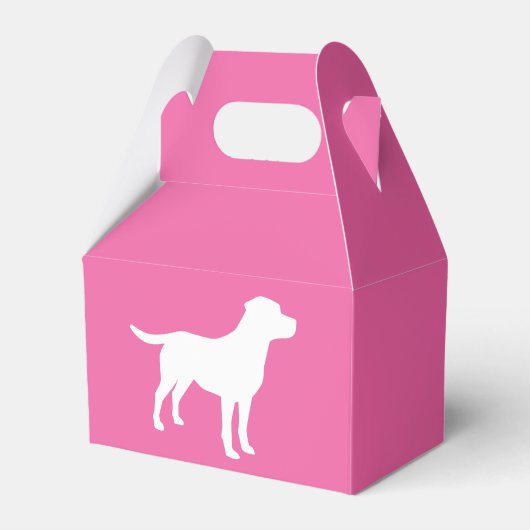 Labrador Theme Dog Baby Dusche Pink Labrador Geschenkschachtel (Vorderseite)