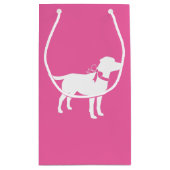 Labrador Theme Dog Baby Dusche Pink Labrador Kleine Geschenktüte (Rückseite)