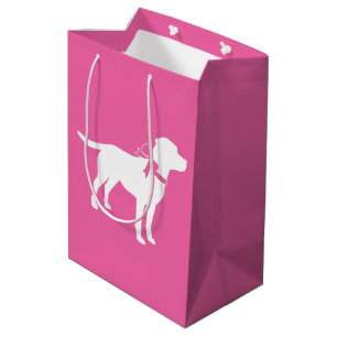 Labrador Theme Dog Baby Dusche Pink Labrador Mittlere Geschenktüte