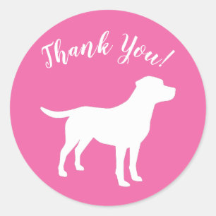 Labrador Theme Dog Baby Dusche Pink Labrador Runder Aufkleber