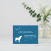 Labrador Theme - Dog Baby Shower Blue Labrador Begleitkarte (Stehend Vorderseite)