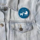 Labrador Theme - Dog Baby Shower Blue Labrador Button (Beispiel)