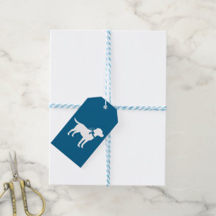 Labrador Theme - Dog Baby Shower Blue Labrador Geschenkanhänger