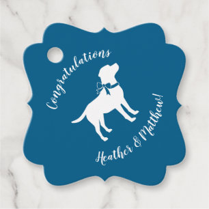 Labrador Theme - Dog Baby Shower Blue Labrador Geschenkanhänger