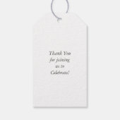 Labrador Theme - Dog Baby Shower Blue Labrador Geschenkanhänger (Rückseite)