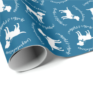 Labrador Theme - Dog Baby Shower Blue Labrador Geschenkpapier